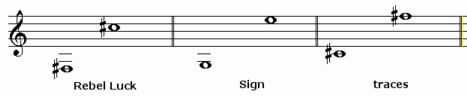 Lowest and highest vocal notes in Rebel Luck, Sign, and traces